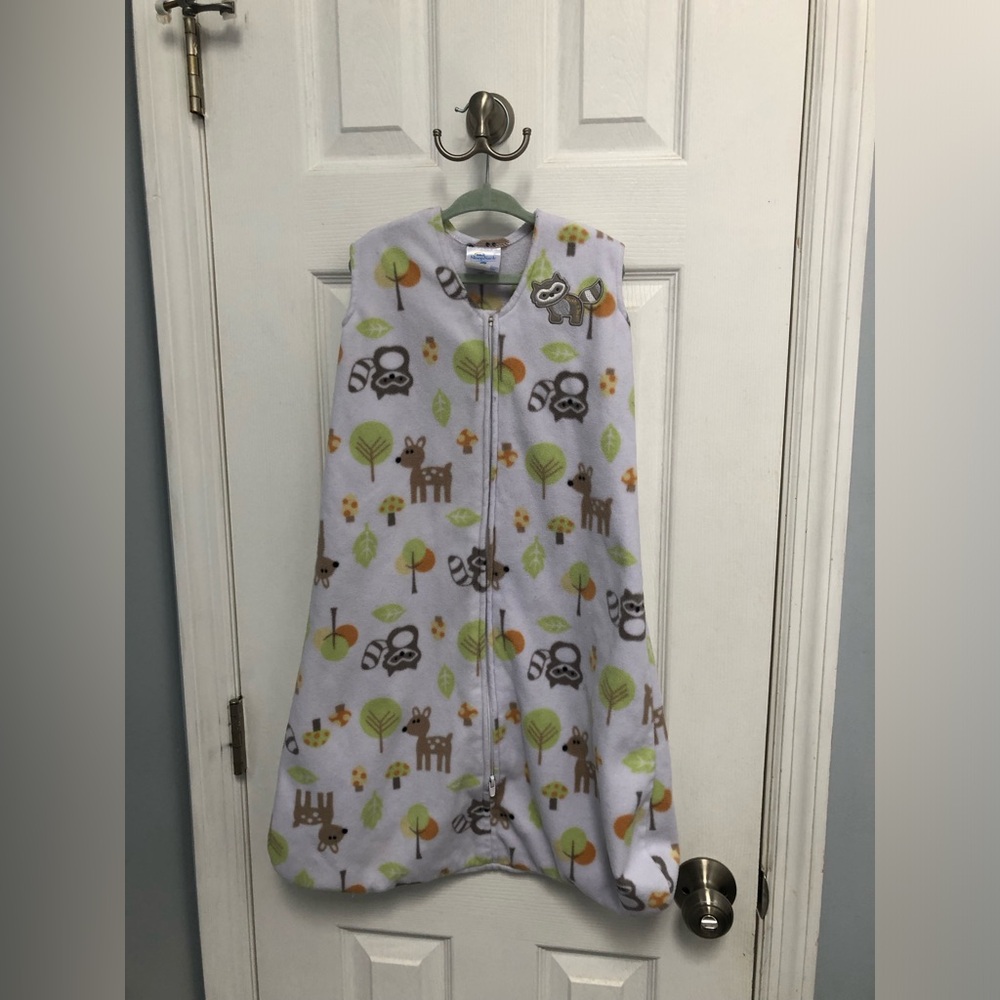 Halo Baby Fleece Sleep Sack Medium 6-12 Months Woodland Animals Raccoon Wearable